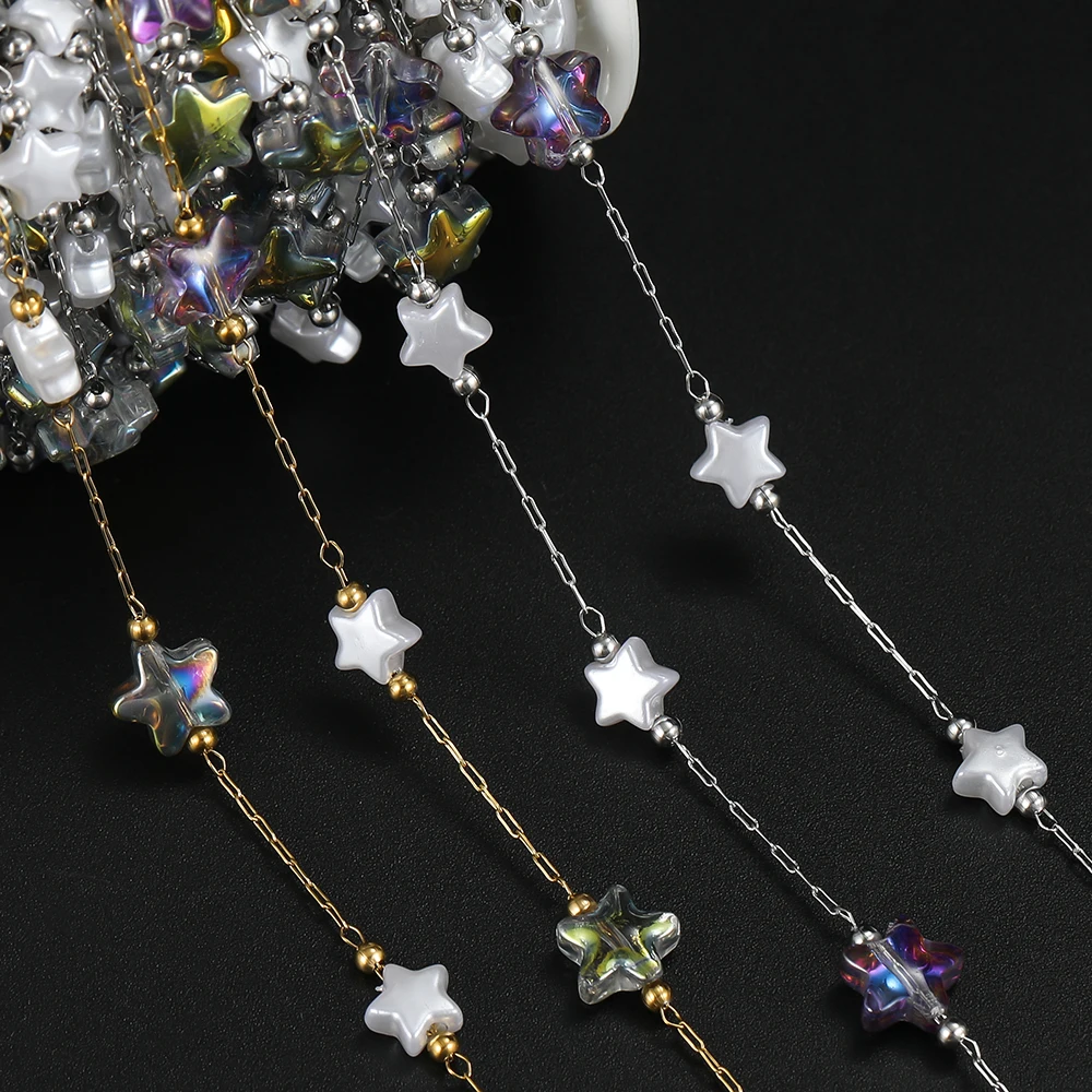 1M/Pack 8.5*8.5mm Stainless Steel Star Shape Charms Chains for Handmade DIY Necklace Bracelets Jewelry Making Accessories
1M/Pack 8.5*8.5mm Stainless Steel Star Shape Charms Chains for Handmade DIY Necklace Bracelets Jewelry Making Accessories