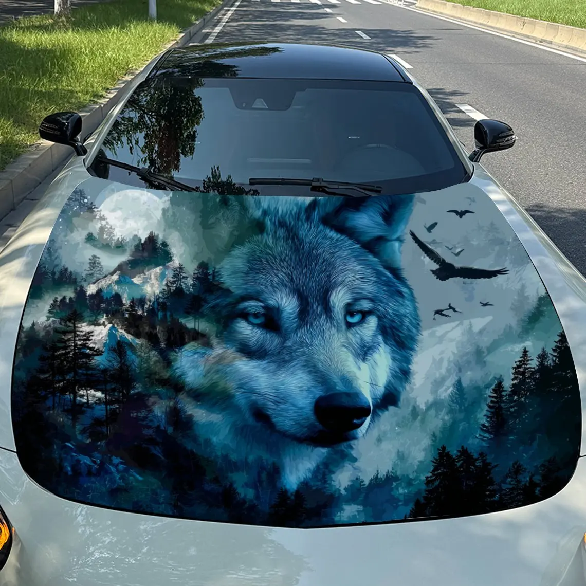 Виниловая пленка для автомобиля Wolf Trace in Mountain Forest and Moon Shadow, водонепроницаемая наклейка на капот автомобиля из ПВХ, самоклеящаяся царапина-Re
Виниловая пленка для автомобиля Wolf Trace in Mountain Forest and Moon Shadow, водонепроницаемая наклейка на капот автомобиля из ПВХ, самоклеящаяся царапина-Re