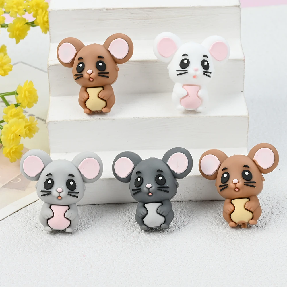 4 шт. 3D милые мультяшные силиконовые бусины в виде мышки, бусины-прорезыватели для детских цепочек-пустышек, аксессуары для браслетов своими руками
4 шт. 3D милые мультяшные силиконовые бусины в виде мышки, бусины-прорезыватели для детских цепочек-пустышек, аксессуары для браслетов своими руками