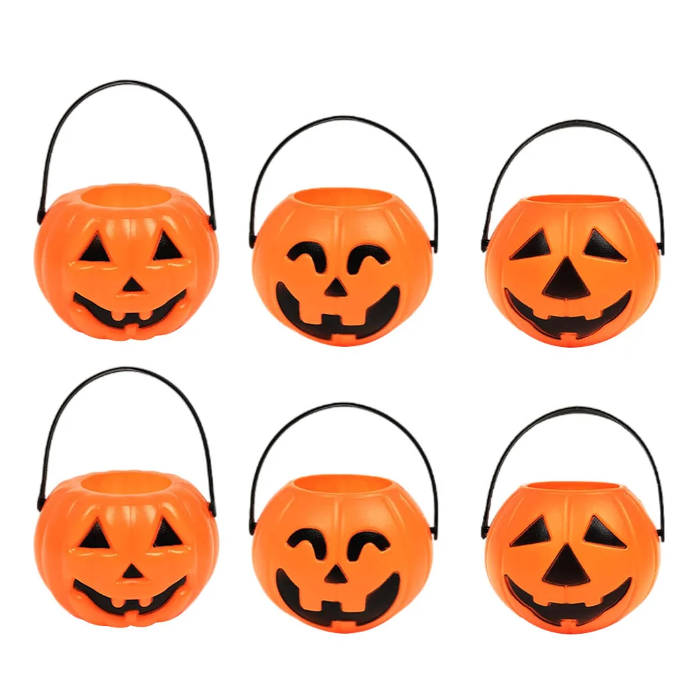 6 Pcs Mini Pumpkin Bucket Candy Holder Halloween Design Portable Trick Treat Container Child
6 Pcs Mini Pumpkin Bucket Candy Holder Halloween Design Portable Trick Treat Container Child