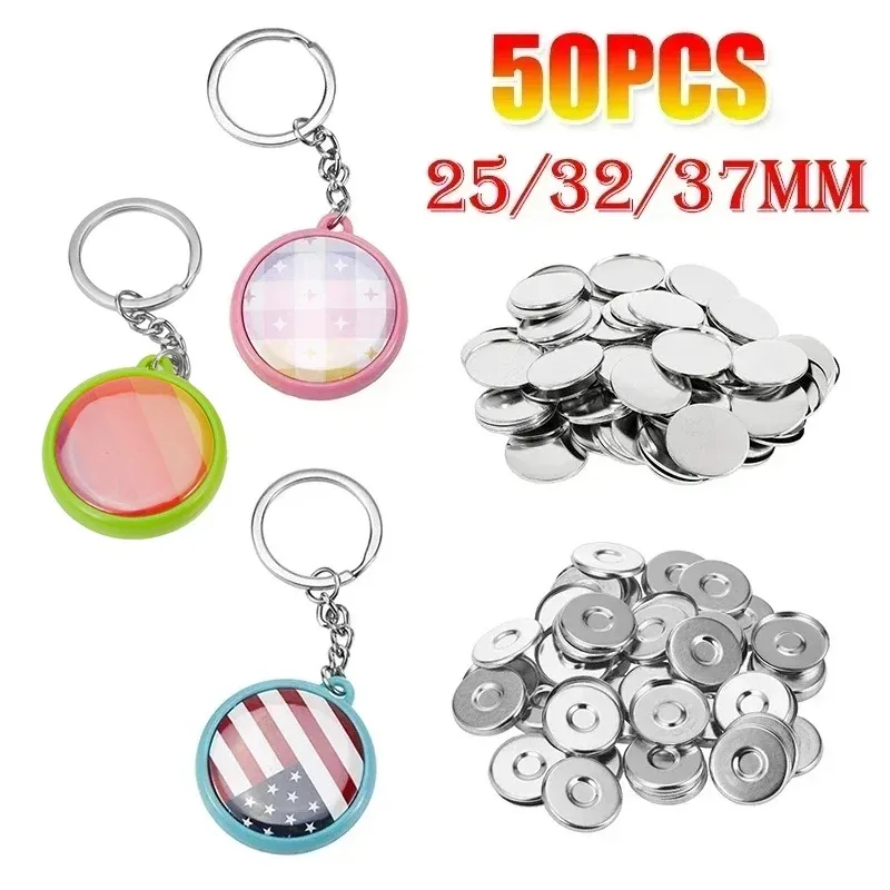 50pcs 25mm 32mm 37mm Double-Side Keychain Parts Badge Button Making Parts for DIY Round Badges Pendant Key Chain
50pcs 25mm 32mm 37mm Double-Side Keychain Parts Badge Button Making Parts for DIY Round Badges Pendant Key Chain