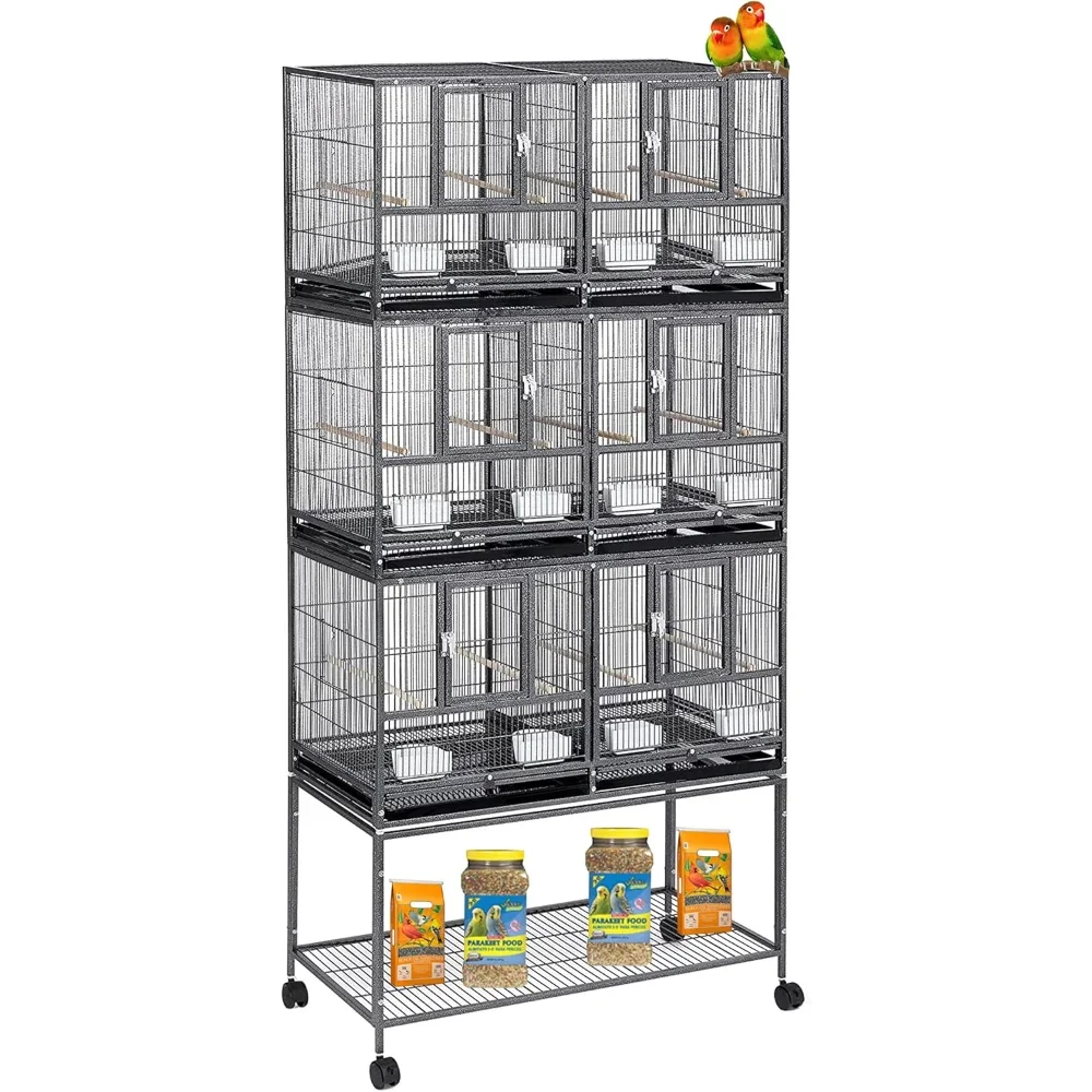 Triple Stackable Center Divided Breeder Breeding Bird Flight Double Rolling Cage Side Nesting Doors Easy Clean Pull Out Tray for
Triple Stackable Center Divided Breeder Breeding Bird Flight Double Rolling Cage Side Nesting Doors Easy Clean Pull Out Tray for