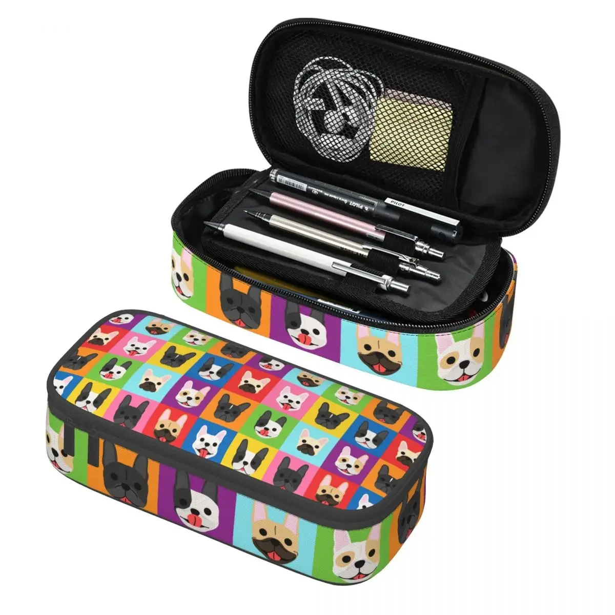 Custom Pop Art Style French Bulldog Faces Pencil Case for Frenchies Dog Pet Gift Large Capacity Pen Box Bag School Supplies
Custom Pop Art Style French Bulldog Faces Pencil Case for Frenchies Dog Pet Gift Large Capacity Pen Box Bag School Supplies