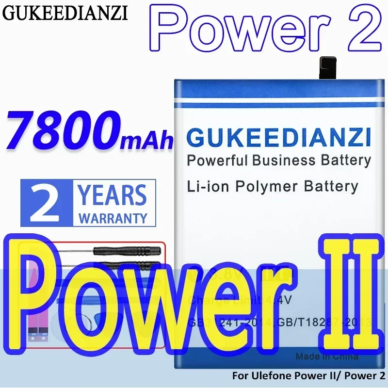Аккумулятор GUKEEDIANZI большой емкости 7800 мАч для мобильных телефонов Ulefone Power II 2
Аккумулятор GUKEEDIANZI большой емкости 7800 мАч для мобильных телефонов Ulefone Power II 2