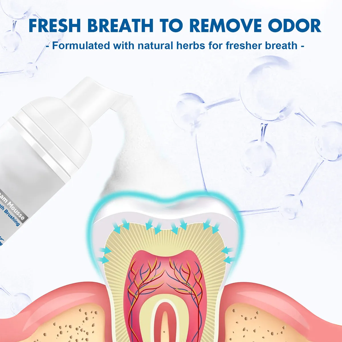 Whitening Mousse Toothpaste Mouth Washing Effective Cleaning Lightweight Easy Carry Home Use Teeth Brushing 60Ml
Whitening Mousse Toothpaste Mouth Washing Effective Cleaning Lightweight Easy Carry Home Use Teeth Brushing 60Ml