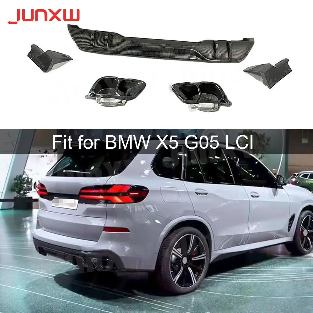 For BMW X5 G05 LCI M Sport 2023+ ABS Rear Bumper Lip Diffuser Splitters Exhaust Tips Decoration Body Kits Car Accessories
For BMW X5 G05 LCI M Sport 2023+ ABS Rear Bumper Lip Diffuser Splitters Exhaust Tips Decoration Body Kits Car Accessories