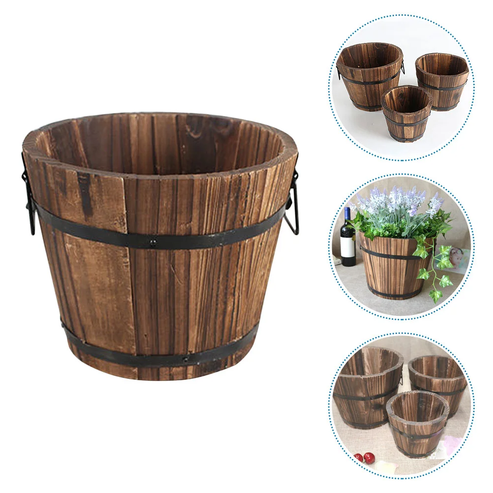 Plant Saucers for Outdoors Pots Plants Cactus Lattice Wood Barrel Wooden Bucket Flower Retro Style Decor with Handles
Plant Saucers for Outdoors Pots Plants Cactus Lattice Wood Barrel Wooden Bucket Flower Retro Style Decor with Handles