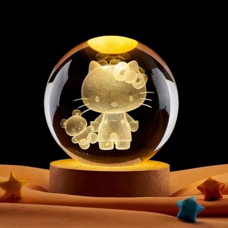 5CM 3D Crystal Ball Night Light Decoration Sanrio Kuromi Hello Kitty Children's Night Lamp Action Figure Glow Toy Birthday Gift
5CM 3D Crystal Ball Night Light Decoration Sanrio Kuromi Hello Kitty Children's Night Lamp Action Figure Glow Toy Birthday Gift