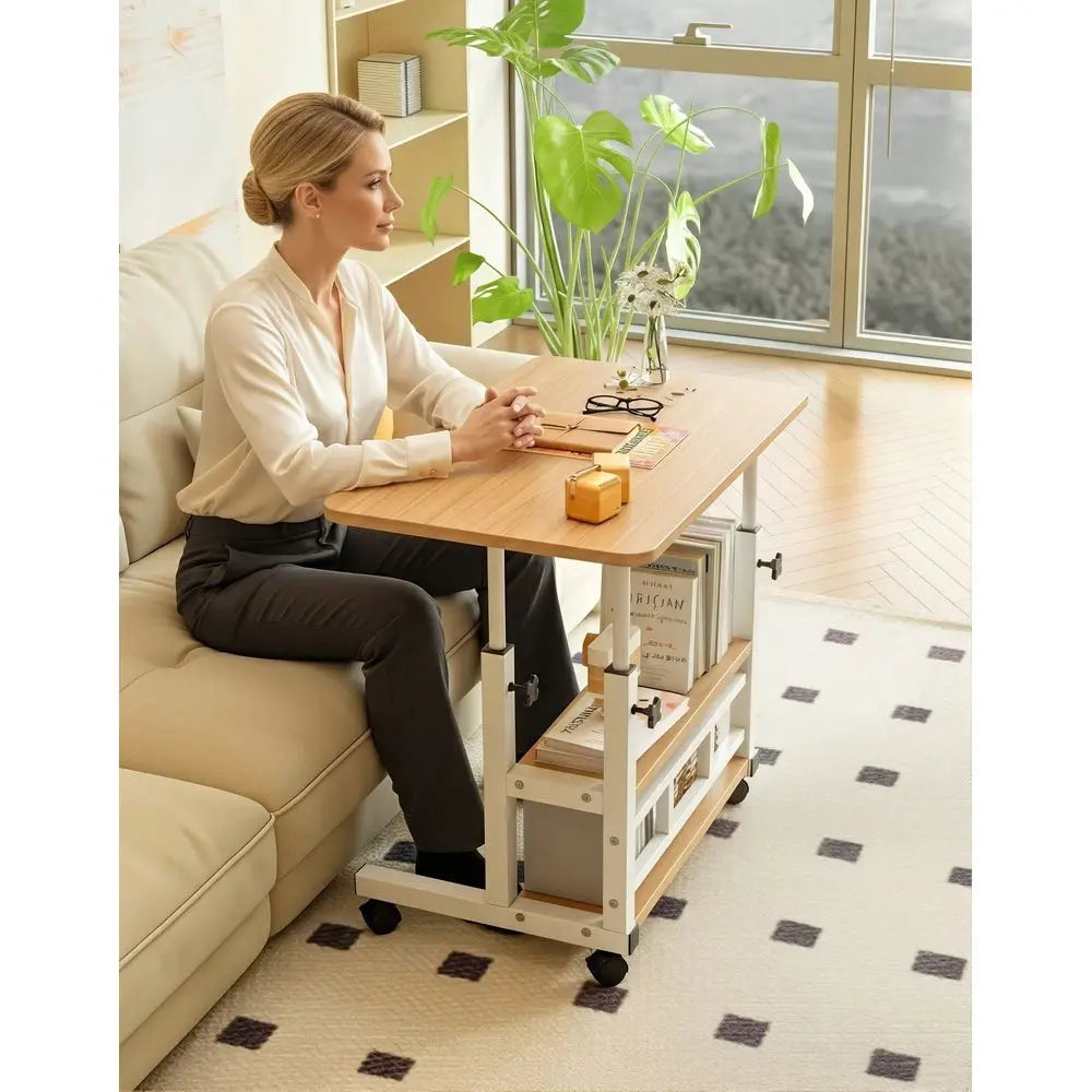 Adjustable Height Sofa Side Table, Adjustable Bedside Table, 3 Tier Shelves Overbed Table With 360 Swivel Wheels 23.635.4in Hei
Adjustable Height Sofa Side Table, Adjustable Bedside Table, 3 Tier Shelves Overbed Table With 360 Swivel Wheels 23.635.4in Hei