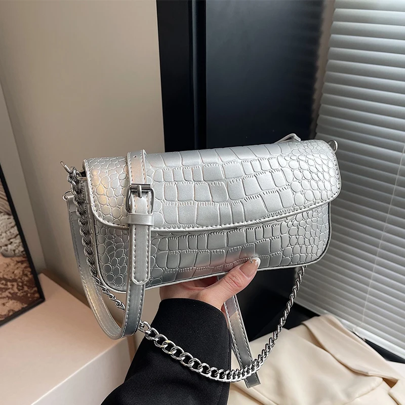 Fashion Single Shoulder Bag For Women Small Stone Pattern Pu Leather Crossbody Bag Lady Underarm Shopper Purse Chain Handbag
Fashion Single Shoulder Bag For Women Small Stone Pattern Pu Leather Crossbody Bag Lady Underarm Shopper Purse Chain Handbag