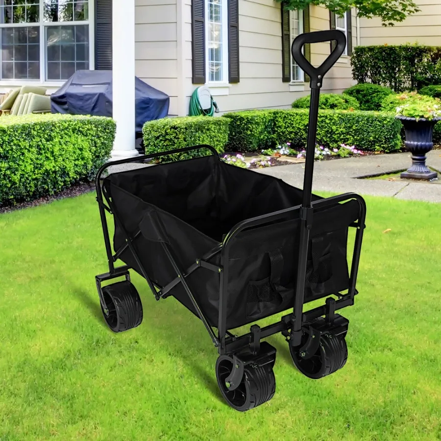 100L Collapsible Folding Beach Wagon Cart with 220Lbs Large Capacity Wagons Carts Heavy Duty Foldable with Big Wheels for Sand
100L Collapsible Folding Beach Wagon Cart with 220Lbs Large Capacity Wagons Carts Heavy Duty Foldable with Big Wheels for Sand
