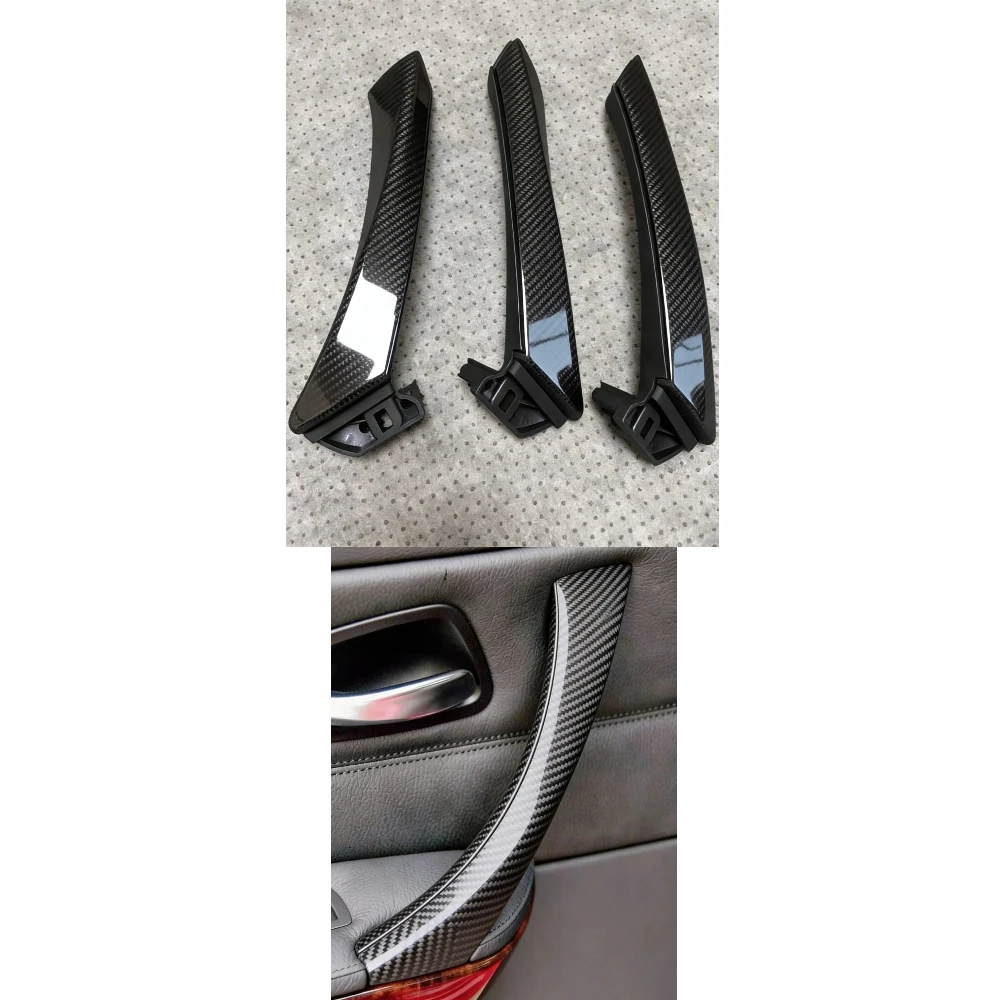 Real Carbon Fibe Interior Door Pull Handle Cover Trim Replacement For BMW 3 series E90 E91 E92 316 318 320 325 328i 2004-2012
Real Carbon Fibe Interior Door Pull Handle Cover Trim Replacement For BMW 3 series E90 E91 E92 316 318 320 325 328i 2004-2012