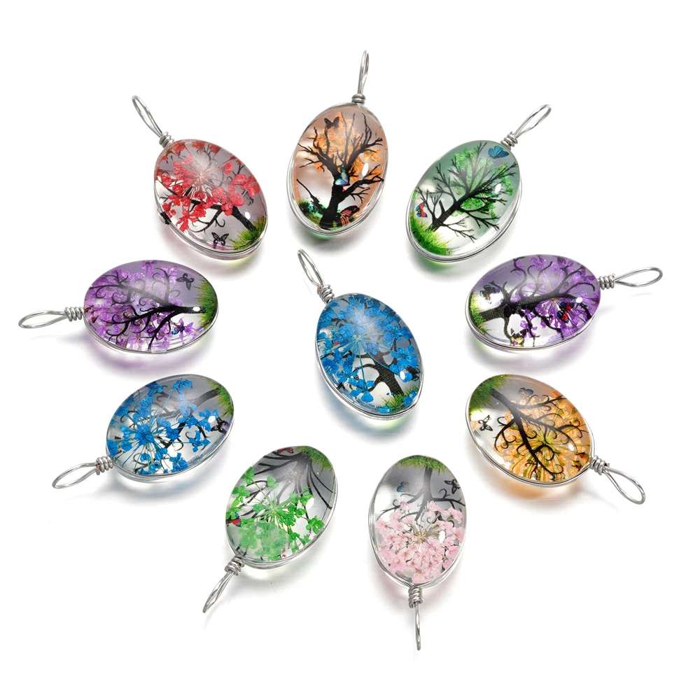 5pcs/lot 13*27mm Crystal Glass Real Dried Flower Oval Pendants for DIY Handmade Jewelry Bracelet Necklace Making Supplies
5pcs/lot 13*27mm Crystal Glass Real Dried Flower Oval Pendants for DIY Handmade Jewelry Bracelet Necklace Making Supplies