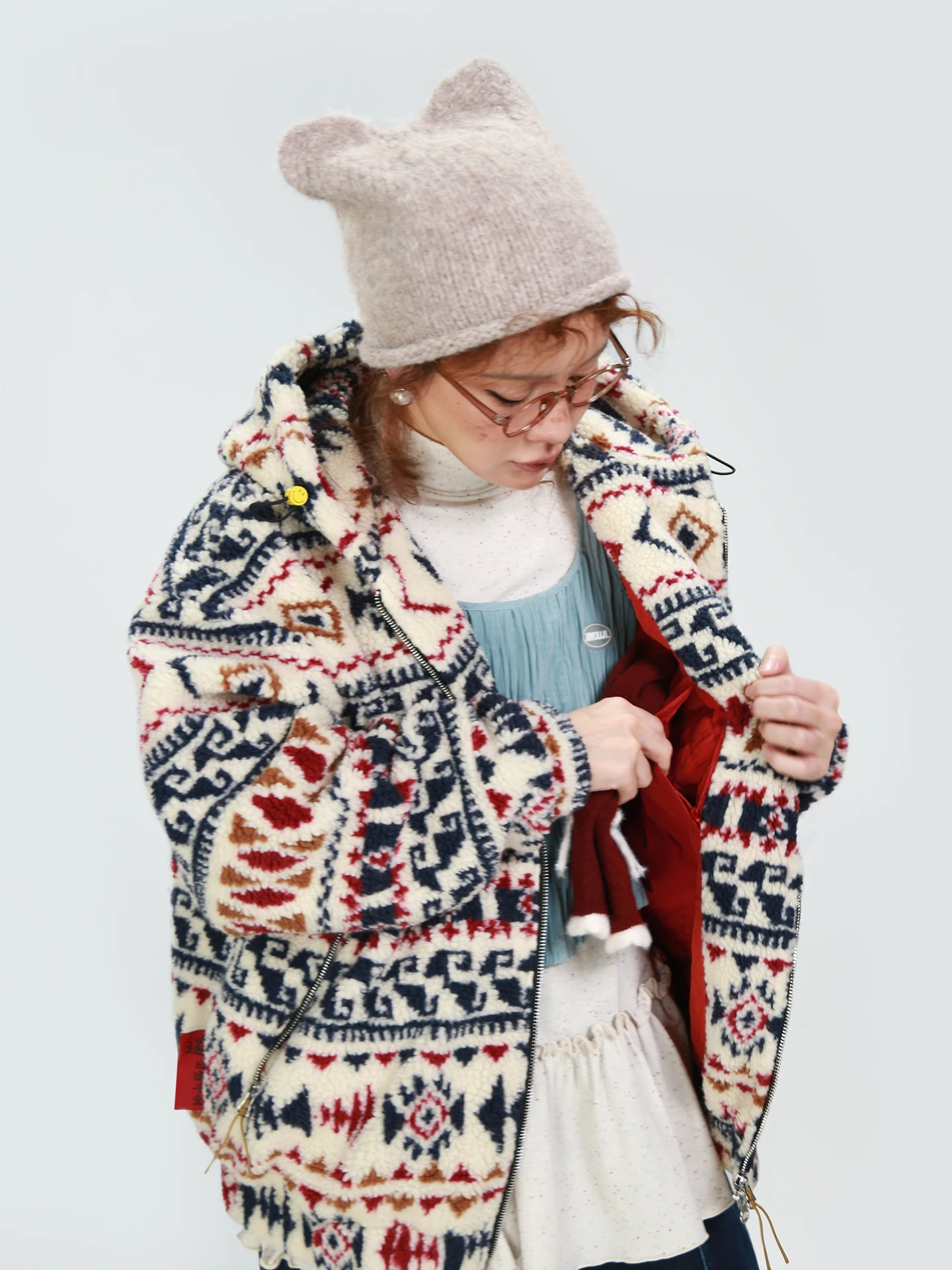 Thiened Eco-friendly Lamb Fur Hooded Cotton Jaet Women's Vintage Warm Outerwear Street Sle Loose Fit Zipper ket
Thiened Eco-friendly Lamb Fur Hooded Cotton Jaet Women's Vintage Warm Outerwear Street Sle Loose Fit Zipper ket