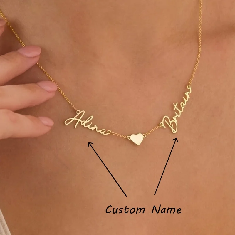 Customized Name Necklace With Curb Chain 18K Gold Plated Handmade Personalized Necklace Family Nameplate Gifts for Mother
Customized Name Necklace With Curb Chain 18K Gold Plated Handmade Personalized Necklace Family Nameplate Gifts for Mother