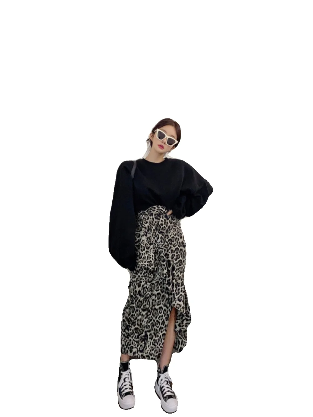 Women's Midi Skirt Asymmetrical Leopard Print Chiffon Waist Cinching Split Pleated Bellflower Commute Sle High Waist
Women's Midi Skirt Asymmetrical Leopard Print Chiffon Waist Cinching Split Pleated Bellflower Commute Sle High Waist