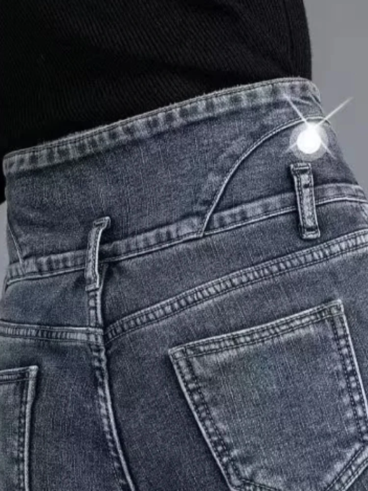 Thiened Fce High Waist Slim Fit Women's Jeans 2025 New Sle Autumn Winter Faionable Long Trousers for Ladies
Thiened Fce High Waist Slim Fit Women's Jeans 2025 New Sle Autumn Winter Faionable Long Trousers for Ladies