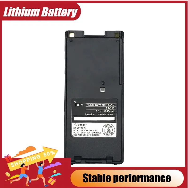 Battery 7.2V 1650mAh BP-210 for Icom IC-A24 209 V8 V82 F21 IC35FI Walkie Talkie Brand-New High Quality
Battery 7.2V 1650mAh BP-210 for Icom IC-A24 209 V8 V82 F21 IC35FI Walkie Talkie Brand-New High Quality
