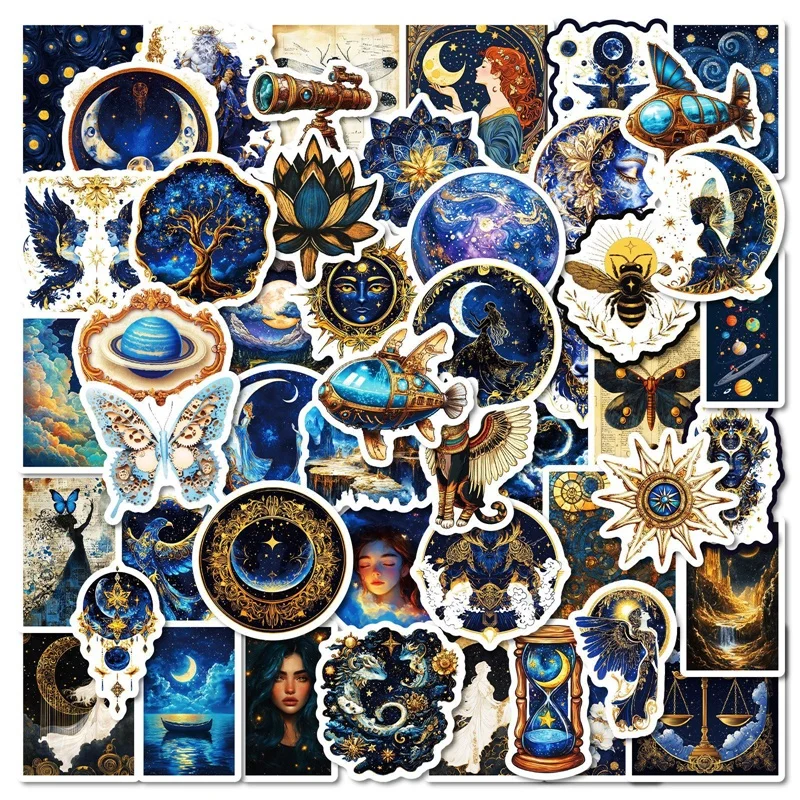 10/30/50PCS Kawaii Blue Starry Sky Sticky PVC Sticker Aesthetic Stationery DIY Decoration Scrapbooking School Supplies for Kids
10/30/50PCS Kawaii Blue Starry Sky Sticky PVC Sticker Aesthetic Stationery DIY Decoration Scrapbooking School Supplies for Kids