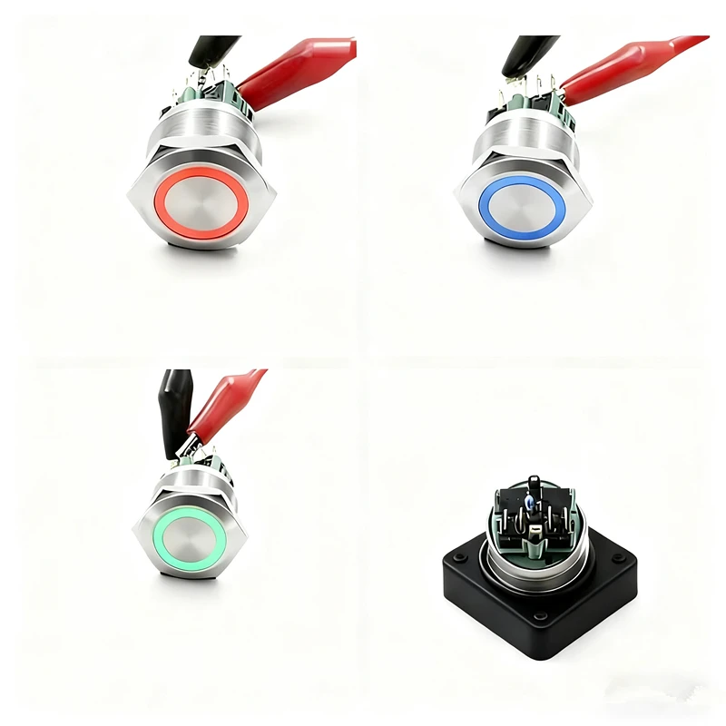 ELEWIND IP65 25mm Anti-Vandal Push Button Switch (PM251F-11E/RGB/12V/S, 3-LED RGB, Black Aluminum Stainless Steel, 24V/220V)
ELEWIND IP65 25mm Anti-Vandal Push Button Switch (PM251F-11E/RGB/12V/S, 3-LED RGB, Black Aluminum Stainless Steel, 24V/220V)