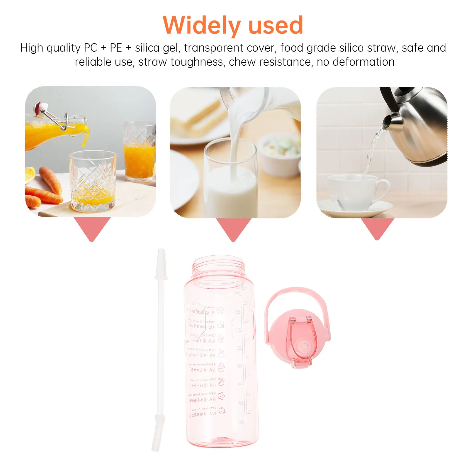 Large Capacity Straw Cup Fitness Water Bottle Sports Plastic Portable Kettle Kids Reusable Eco Friendly Bottle Container
Large Capacity Straw Cup Fitness Water Bottle Sports Plastic Portable Kettle Kids Reusable Eco Friendly Bottle Container