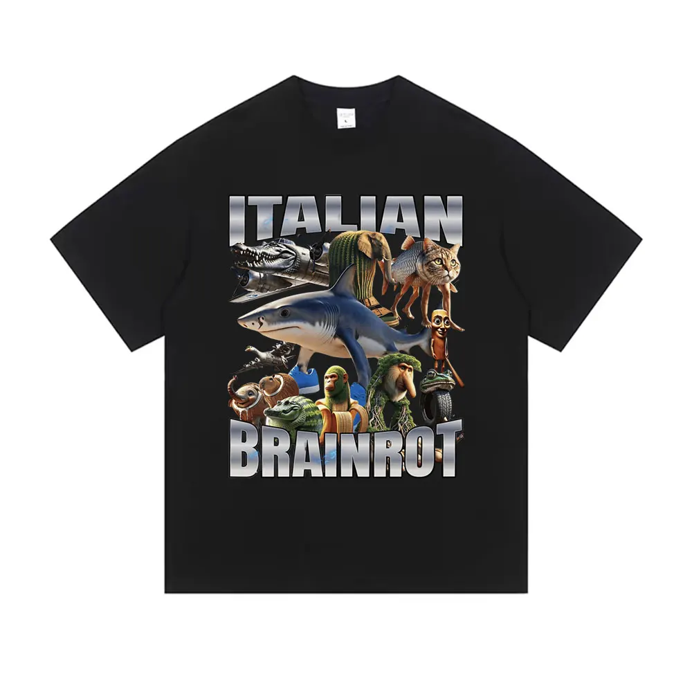 Italian Brainrot Tralalero Tralala Tung Tung Tung Sahur Bombardiro Crocodilo Funny Meme T-shirt Men Casual Humor Style T Shirts
Italian Brainrot Tralalero Tralala Tung Tung Tung Sahur Bombardiro Crocodilo Funny Meme T-shirt Men Casual Humor Style T Shirts