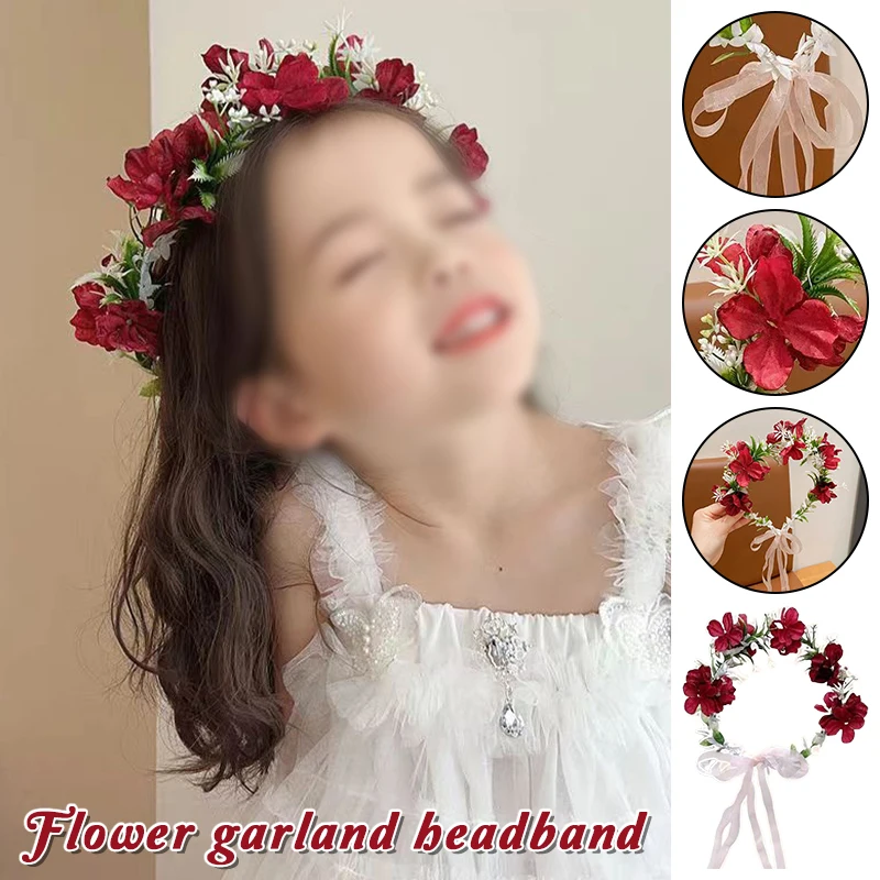 Kids Flower Crown Wreath Bridesmaid Headband,Women 's Garland Hair Hoops,Floral Crowns Brides Headpiece for Wedding Party
Kids Flower Crown Wreath Bridesmaid Headband,Women 's Garland Hair Hoops,Floral Crowns Brides Headpiece for Wedding Party
