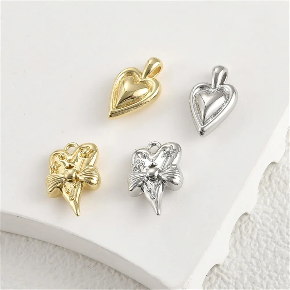 14k Electroplated Real Gold Color Retention Glossy Bow Love Pendant DIY Handmade Bracelet Necklace Earrings Accessories Material
14k Electroplated Real Gold Color Retention Glossy Bow Love Pendant DIY Handmade Bracelet Necklace Earrings Accessories Material