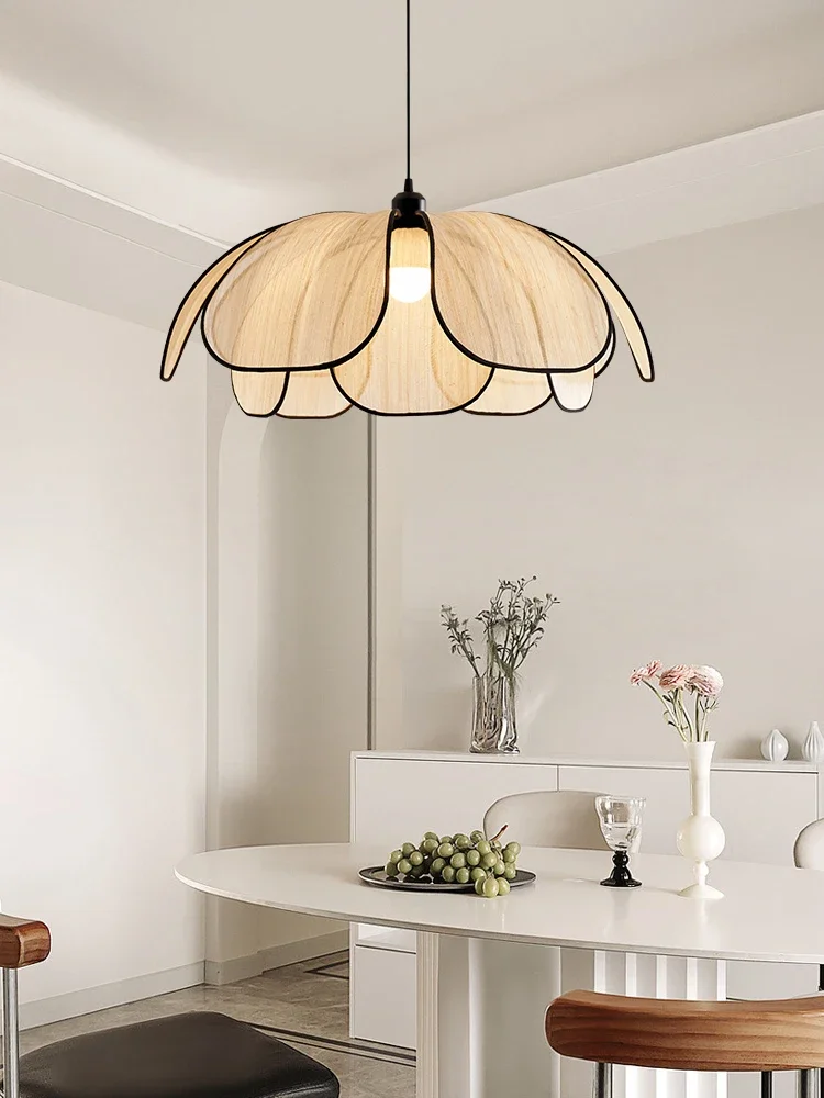 New cream style chandelier Nordic simple dining room living room bedroom Japanese style mid-century art high-end petal lamp
New cream style chandelier Nordic simple dining room living room bedroom Japanese style mid-century art high-end petal lamp