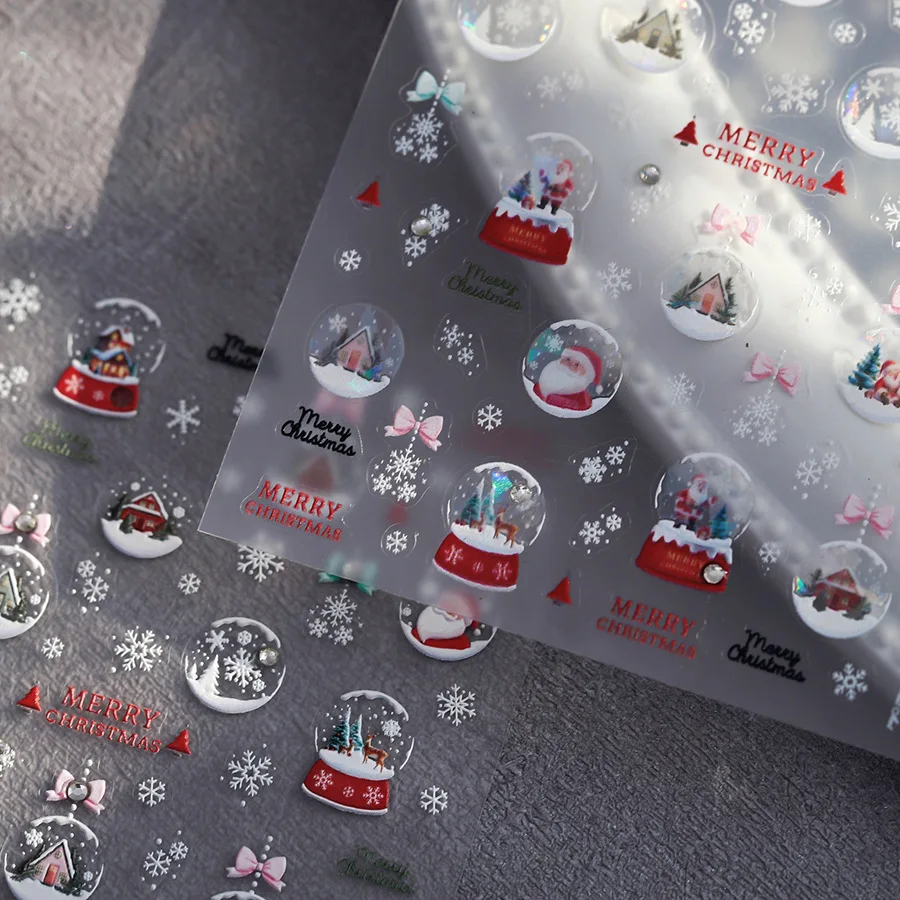 1Pcs Luxury Jelly Snowflake Crystal Snowball Gold Bow X'mas Tree Adhesive Nail Art Stickers DIY 5D Christmas Nail Decors Sticker
1Pcs Luxury Jelly Snowflake Crystal Snowball Gold Bow X'mas Tree Adhesive Nail Art Stickers DIY 5D Christmas Nail Decors Sticker