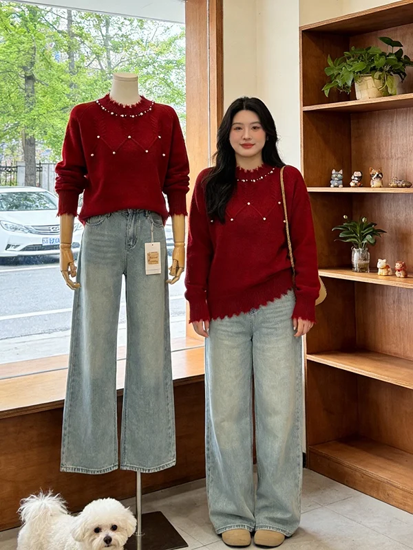 Fashionable Red Knitted Sweater for Women Spring 2026 New Style Large Size All-Match Elegant Korean Version Commute Style
Fashionable Red Knitted Sweater for Women Spring 2026 New Style Large Size All-Match Elegant Korean Version Commute Style