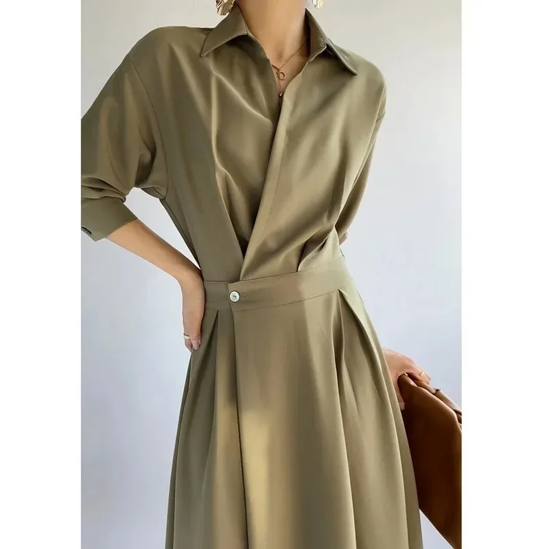 Women's French Long Sleeve A-line Fashion Lapel New Style Slim Dress Chic Elegant Commuter High Fashion Women's Commuter Daily
Women's French Long Sleeve A-line Fashion Lapel New Style Slim Dress Chic Elegant Commuter High Fashion Women's Commuter Daily