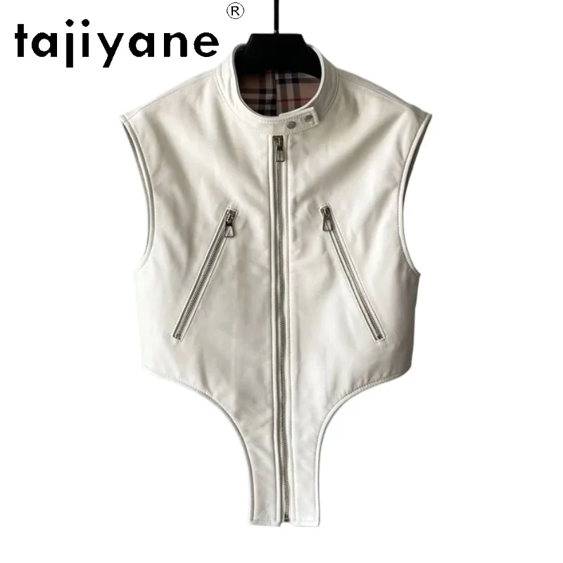 TAJIYANE Real Leather Jacket Women Vest Short Irregular Sheepskin Stand Collar Motorcycle Jackets for Woman Zipper Косуха Chic
TAJIYANE Real Leather Jacket Women Vest Short Irregular Sheepskin Stand Collar Motorcycle Jackets for Woman Zipper Косуха Chic