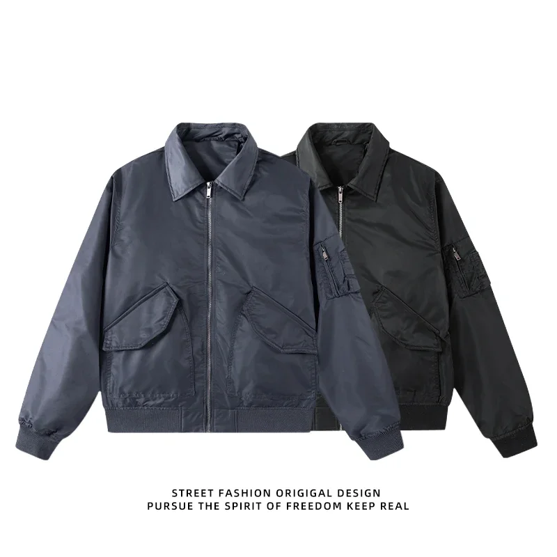 Solid Pocket New American Style Casual Coats Men Clothing Men's Bomber Jacket Work Clothes High Quality Baseball Jackets Coat
Solid Pocket New American Style Casual Coats Men Clothing Men's Bomber Jacket Work Clothes High Quality Baseball Jackets Coat
