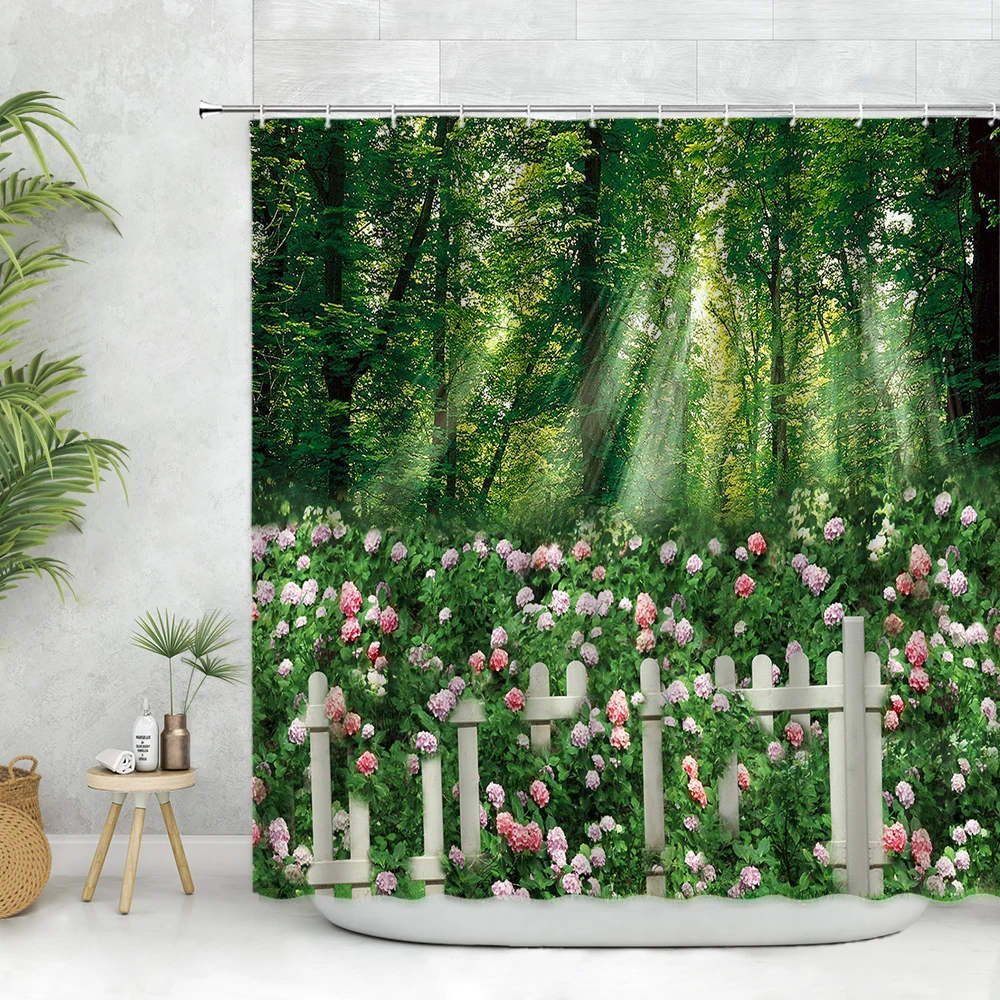 Garden Scenery Shower Curtain Set Flowers Plants Tree Butterfly Lawn Courtyard Design View Bathroom Decor Hanging Curtains Hooks
Garden Scenery Shower Curtain Set Flowers Plants Tree Butterfly Lawn Courtyard Design View Bathroom Decor Hanging Curtains Hooks