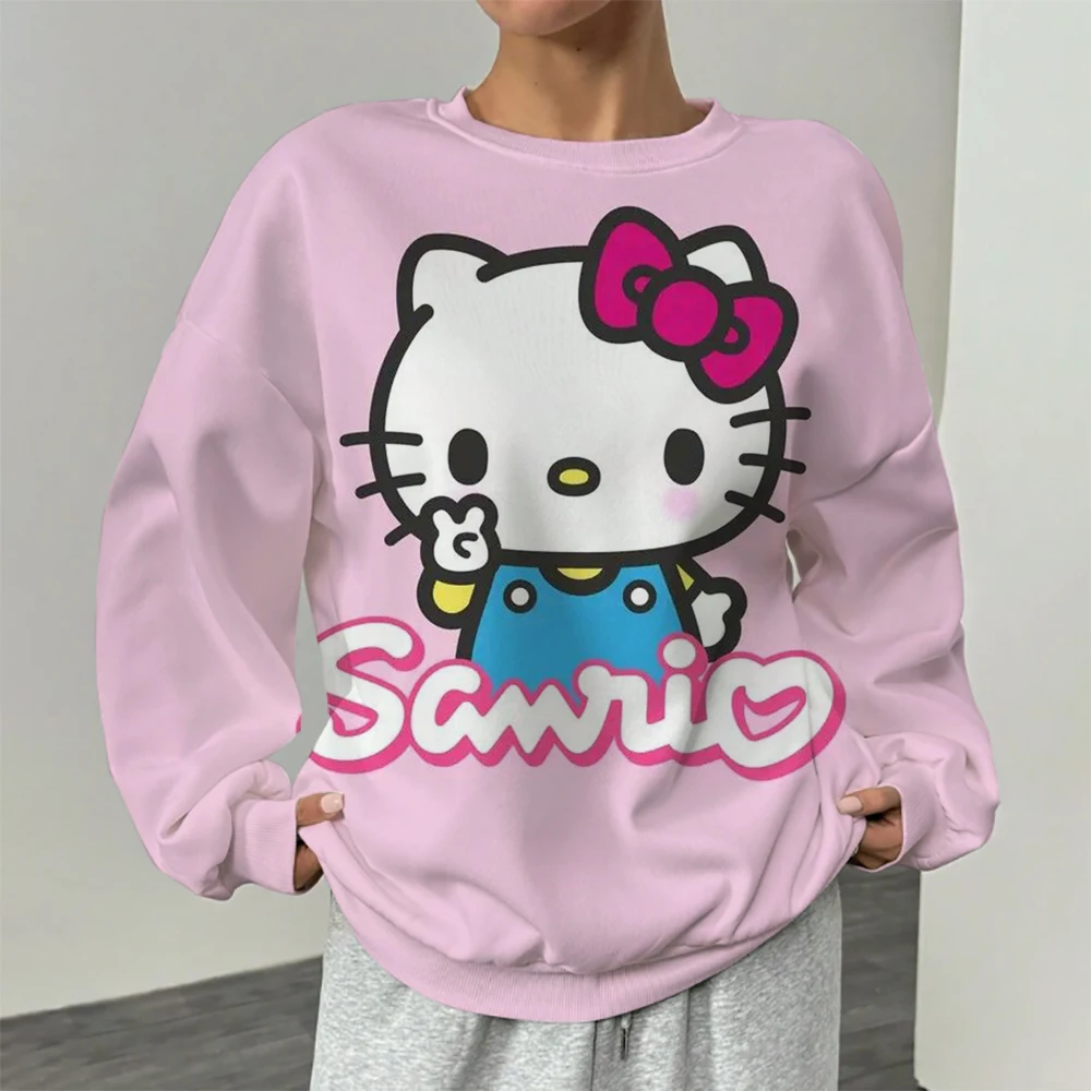 Women's Long Sleeve Sweatshirts Hello Kitty O Neck Lovely Pullovers Y2k Streetwear 2024 S-3XL New High Quality Kawaii Clothes
Women's Long Sleeve Sweatshirts Hello Kitty O Neck Lovely Pullovers Y2k Streetwear 2024 S-3XL New High Quality Kawaii Clothes