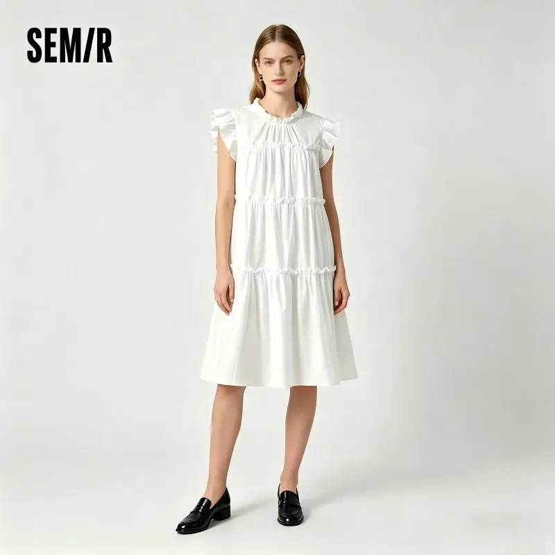 Semir Women Dress Cap Sleeve Ruffle Cake Dress Cute Girlish Sweet Gentle Mini 2026 Summer Casual Top
Semir Women Dress Cap Sleeve Ruffle Cake Dress Cute Girlish Sweet Gentle Mini 2026 Summer Casual Top