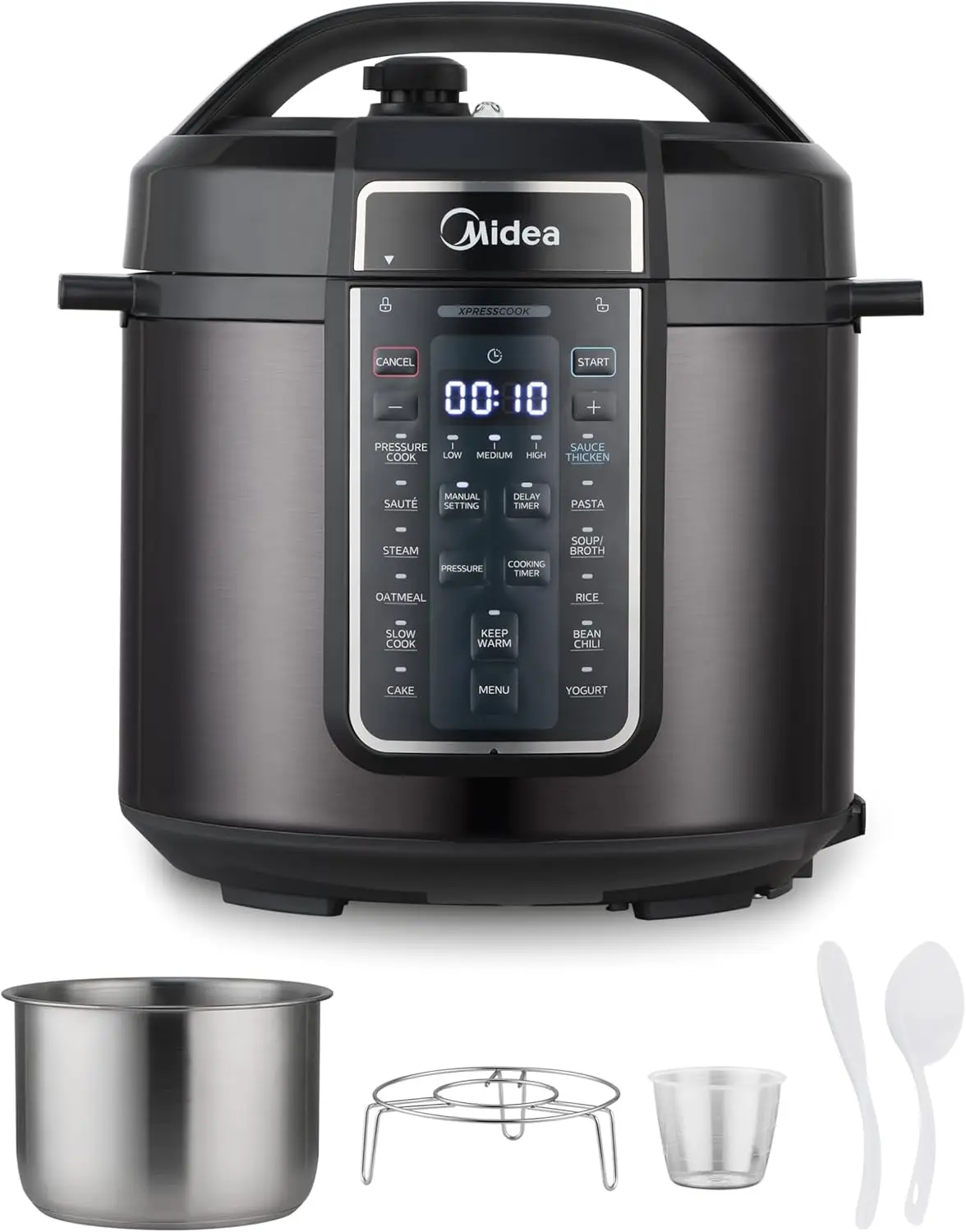 12-in-1 Electric Pressure Cooker, 6 Quarts, 12 Presets, Multi-Functional Programmable Slow Cooker, Rice Cooker, Steamer
12-in-1 Electric Pressure Cooker, 6 Quarts, 12 Presets, Multi-Functional Programmable Slow Cooker, Rice Cooker, Steamer