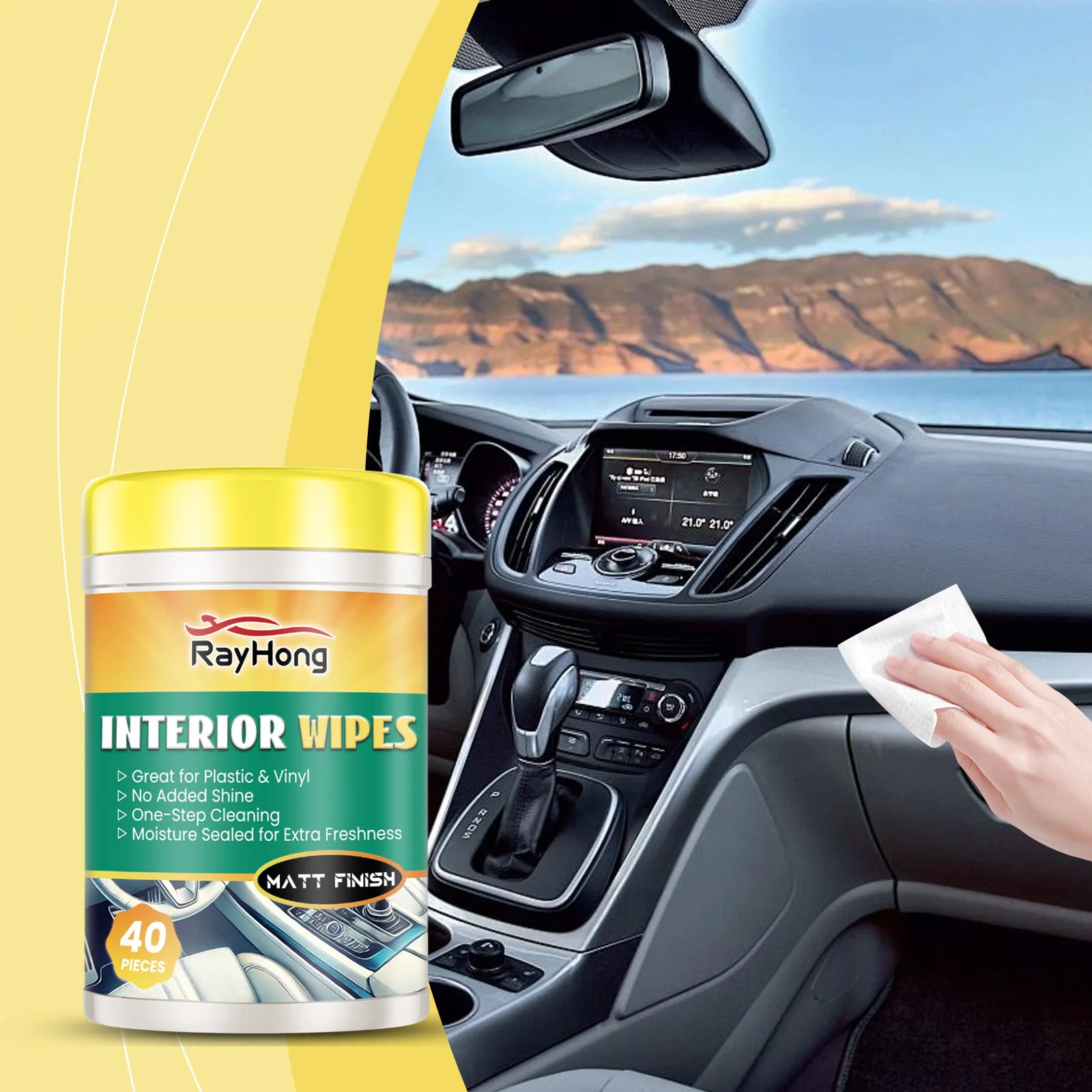 Car Interior Brightening Wipes Stain & Oil Reduction Portable Wet Wipes for Auto Interior Deep Cleaning Refresh Vehicle Texture
Car Interior Brightening Wipes Stain & Oil Reduction Portable Wet Wipes for Auto Interior Deep Cleaning Refresh Vehicle Texture