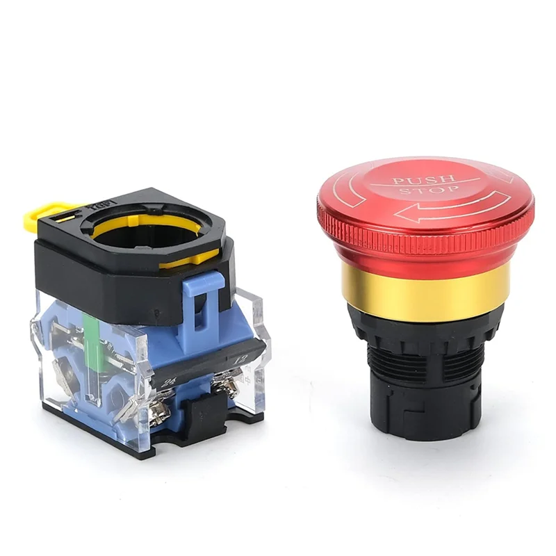 A88E-4X Emergency Stop Button 10A 22Mm Latching Push Button Switch, Aluminum Alloy Round Emergency Stop Switch, 1NO 1NC 440V
A88E-4X Emergency Stop Button 10A 22Mm Latching Push Button Switch, Aluminum Alloy Round Emergency Stop Switch, 1NO 1NC 440V