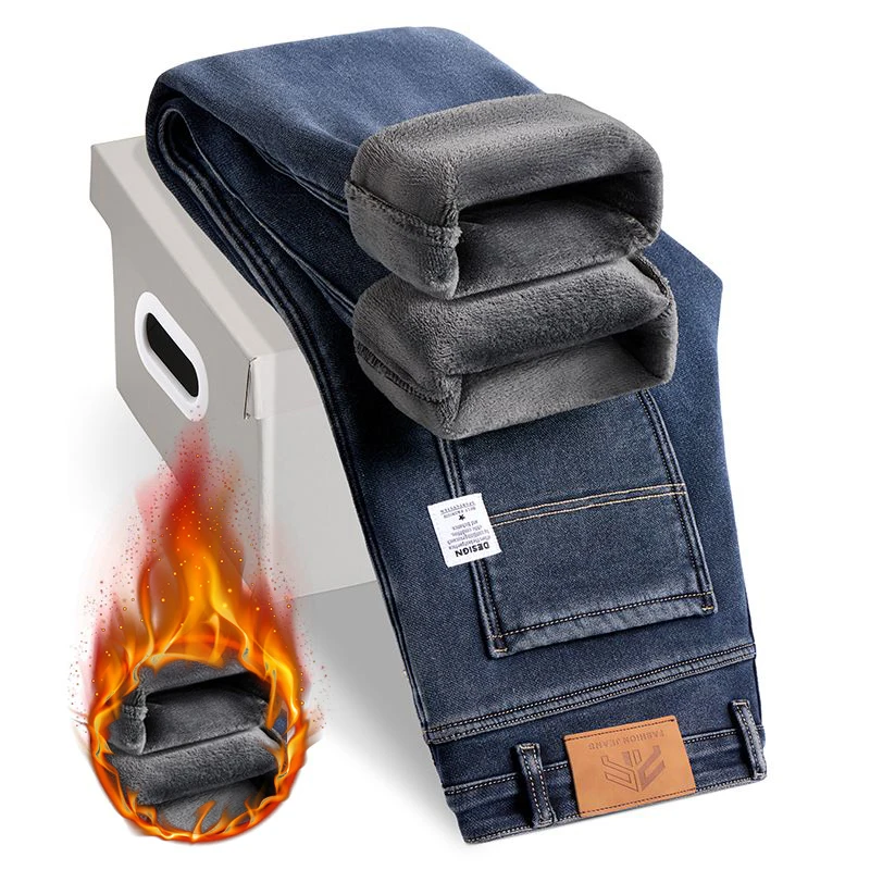 Джинсы из плотного флиса, зимние теплые бархатные прямые эластичные хлопковые джинсовые брюки, деловые повседневные классические брюки, модная брендовая одежда
Джинсы из плотного флиса, зимние теплые бархатные прямые эластичные хлопковые джинсовые брюки, деловые повседневные классические брюки, модная брендовая одежда