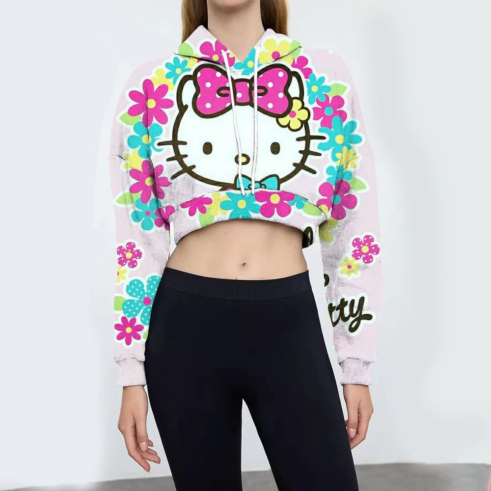 Kuromi Hello Kitty print Cropped Sweatshirt Woman Clothing Harajuku Pullover Streetwear Autumn Long Sleeve Women's Clothing Hood
Kuromi Hello Kitty print Cropped Sweatshirt Woman Clothing Harajuku Pullover Streetwear Autumn Long Sleeve Women's Clothing Hood