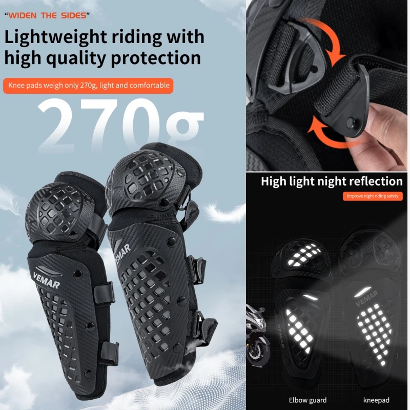 VEMAR Men Women Motorcycle Elbow Knee Pads Comfortable Urban Casual Cycling Anti-fall Bike Moto Elbow Brace Knee Protector
VEMAR Men Women Motorcycle Elbow Knee Pads Comfortable Urban Casual Cycling Anti-fall Bike Moto Elbow Brace Knee Protector