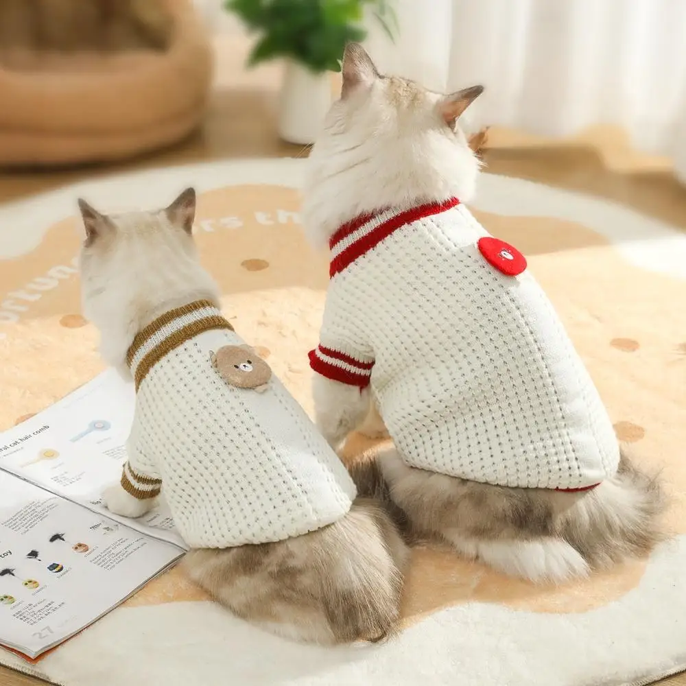 Pet winter clothing with thickened teddy bear pattern autumn and winter coat pet cat and dog sweater cat clothing pet supplies 
Pet winter clothing with thickened teddy bear pattern autumn and winter coat pet cat and dog sweater cat clothing pet supplies