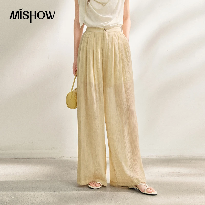 MISHOW Women High Waist Lyocell Wide Leg Pants 2026 Summer New Apricot Pleated Loose Drape Floor Length Long Trousers MXF21K1252
MISHOW Women High Waist Lyocell Wide Leg Pants 2026 Summer New Apricot Pleated Loose Drape Floor Length Long Trousers MXF21K1252