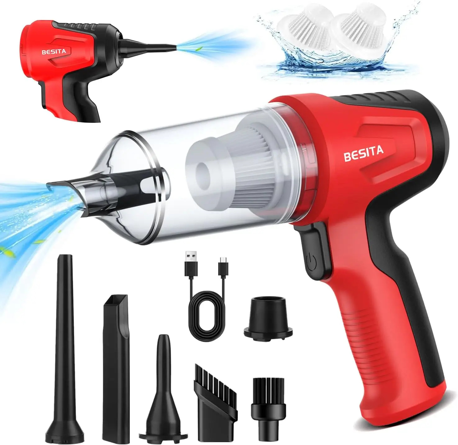 12000Pa Cordless Car Vacuum, 4-in-1 Mini Handheld Cleaner for Car, Home, Pet & Office, Lightweight, Adjustable Suction
12000Pa Cordless Car Vacuum, 4-in-1 Mini Handheld Cleaner for Car, Home, Pet & Office, Lightweight, Adjustable Suction