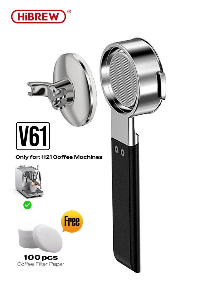 HiBREW V61 58MM Espresso Bottomless Portafilter 2in1 Double Spout with Filter Basket For H21 Espresso Machine
HiBREW V61 58MM Espresso Bottomless Portafilter 2in1 Double Spout with Filter Basket For H21 Espresso Machine