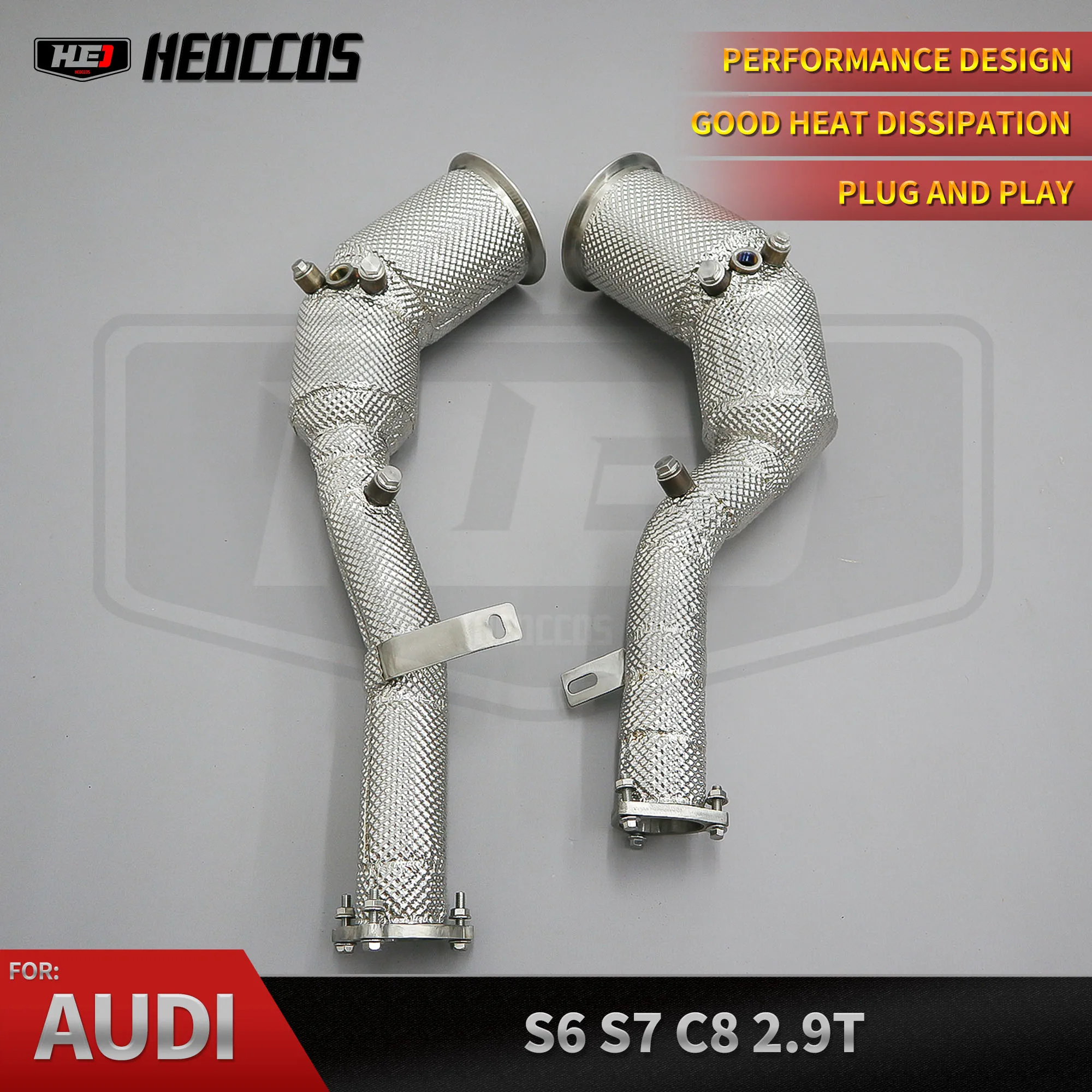 HEO Exhaust Pipe System Downpipe for Audi S6/S7 C8 2.9T 2019-2023 Racing Stainless Steel Free Flow Pipes
HEO Exhaust Pipe System Downpipe for Audi S6/S7 C8 2.9T 2019-2023 Racing Stainless Steel Free Flow Pipes