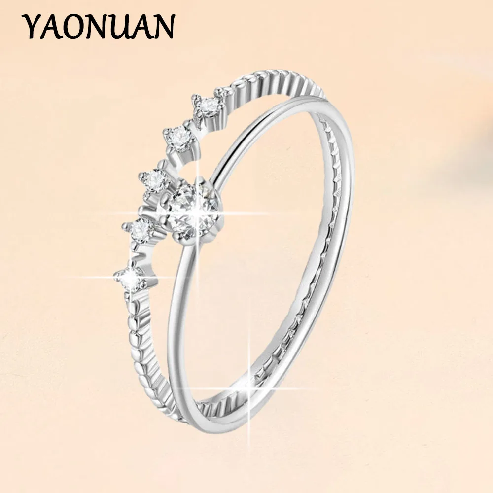 YAONUAN 0.1 Carat Moissanite 925 Sterling Silver Rings For Women Engagement Luxury Jewelry, Certificado GRA Lnclude Ring Box
YAONUAN 0.1 Carat Moissanite 925 Sterling Silver Rings For Women Engagement Luxury Jewelry, Certificado GRA Lnclude Ring Box