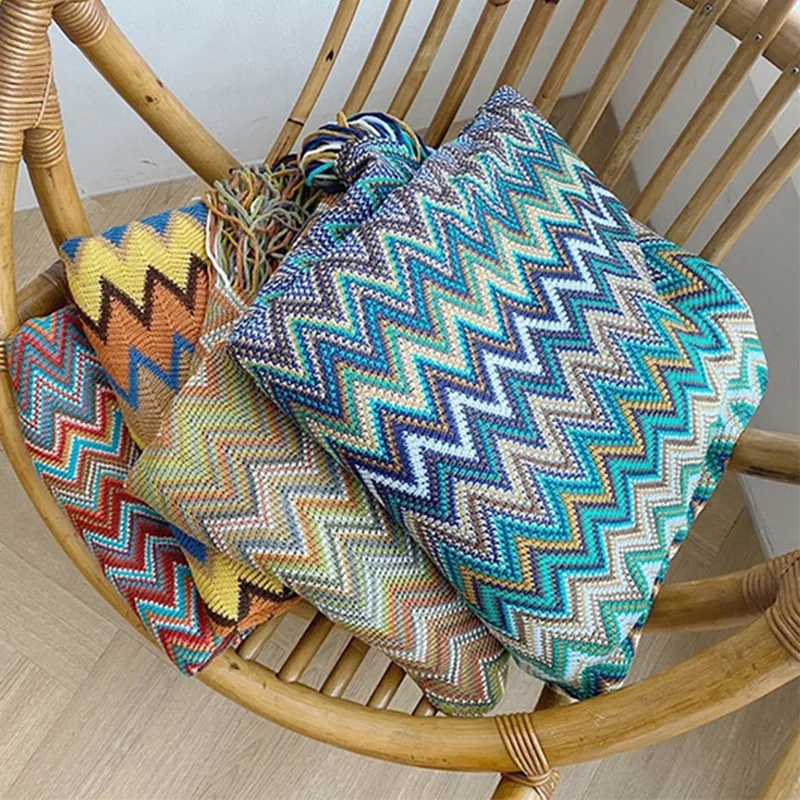 Bohemian Throw Blanket Geometric Knitted Blanket for Bed Plaid Living Room Boho Home Decor Travel Thread Blanket With Tassel INS
Bohemian Throw Blanket Geometric Knitted Blanket for Bed Plaid Living Room Boho Home Decor Travel Thread Blanket With Tassel INS